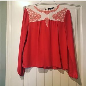 Coral Buckle blouse